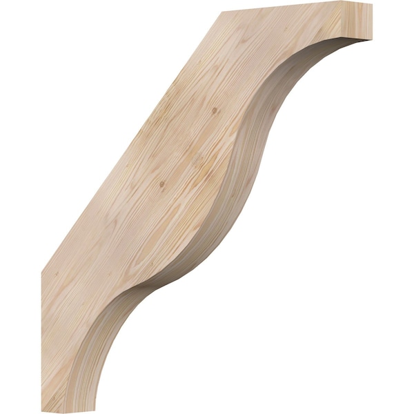Ekena Millwork 3 1/2"W x 30"D x 30"H Funston Smooth Knee Brace, Douglas Fir BRC04X30X30FST00SDF - main